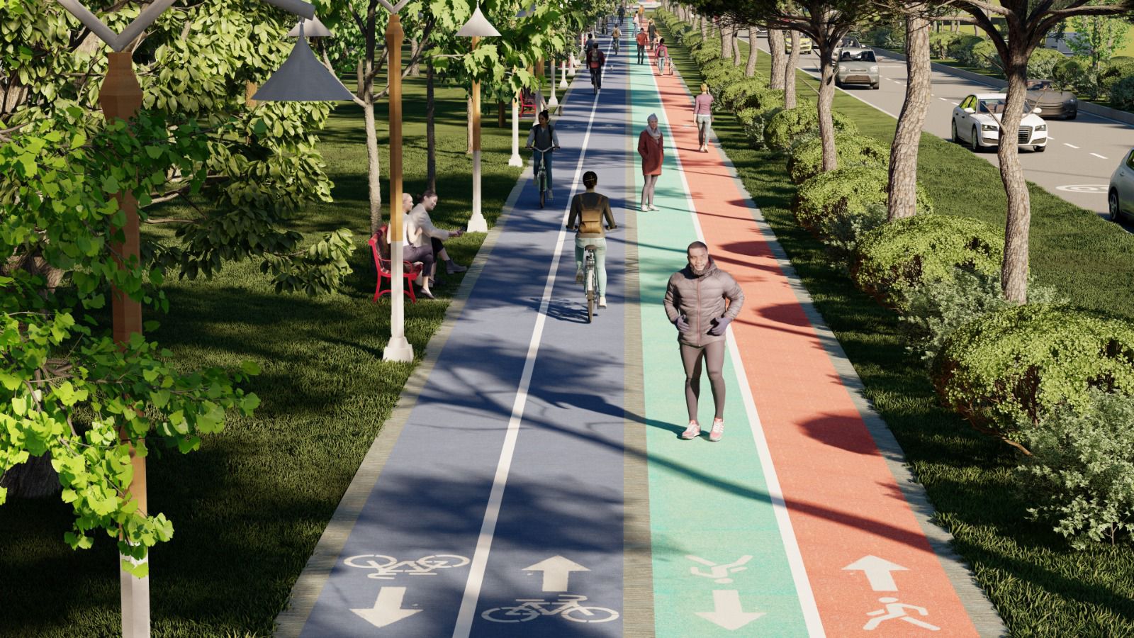 Menteşe Atatürk Bulvarı’nda Yürüyüş ve Bisiklet Yolları Yenileniyor